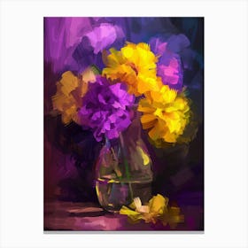 Carnations In A Vase 4 Canvas Print