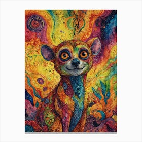 Psychedelic Lemur Canvas Print