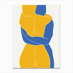 Hugging Couple Canvas Print