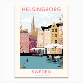 Helsingborg, Sweden, Flat Pastels Tones Illustration 2 Poster Canvas Print