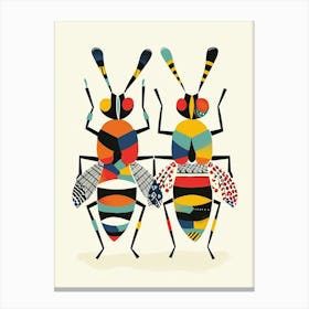 Colourful Insect 1 Illustration Canvas Print
