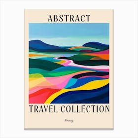 Abstract Travel Collection Poster Norway 1 Canvas Print