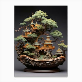 Bonsai Tree Japanese Style 4 Canvas Print