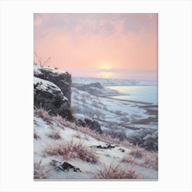 Dreamy Winter Painting Pembrokeshire Coast National Park United States 4 Canvas Print
