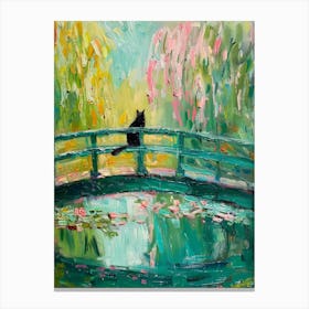 Cat On Bridge 4 Canvas Print