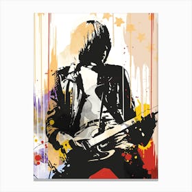 Johnny Ramone Pop Art Canvas Print