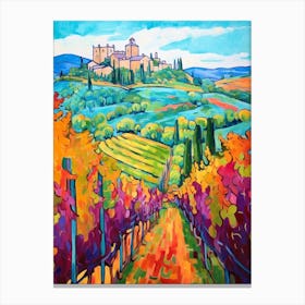 Montalcino Italy 1 Fauvist Painting Canvas Print