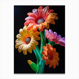 Bright Inflatable Flowers Gerbera Daisy 1 Canvas Print