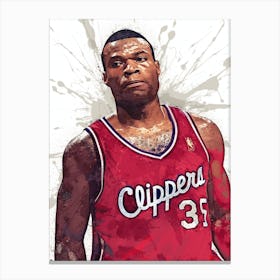 Loy Vaught La Clippers Canvas Print