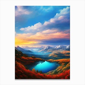 Lake In The Mountains 5 Canvas Print