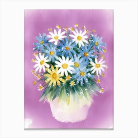 Daisies In A Vase 1 Canvas Print