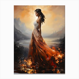 Dressed In Flares Of Style Canvas Print