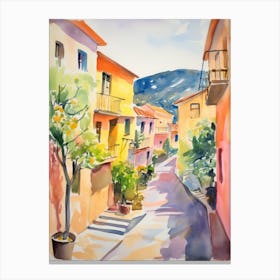 Reggio Calabria, Italy Watercolour Streets 1 Canvas Print