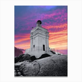 Lighthouse At Sunset Canvas Print