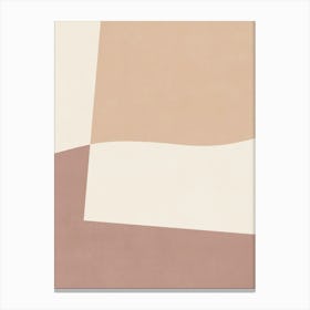 ABSTRACT MINIMALIST GEOMETRY - NUDE 02 Canvas Print