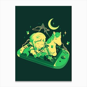 Chilling Hero - Cute Lazy Geek Gift Canvas Print