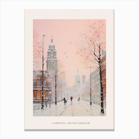Dreamy Winter Painting Poster Liverpool United Kingdom Canvas Print