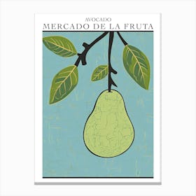 Mercado De La Fruta Avocado Illustration 1 Poster Canvas Print