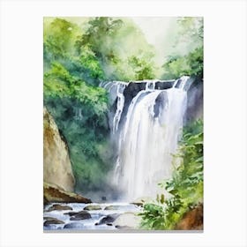 Laxapana Falls, Sri Lanka Water Colour  Canvas Print