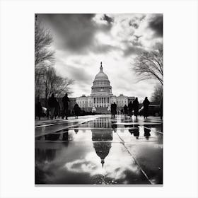Washington Dc, Usa, Black And White Analogue Photograph 1 Canvas Print