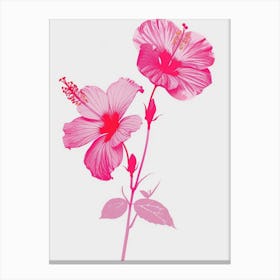 Hot Pink Hibiscus 2 Canvas Print