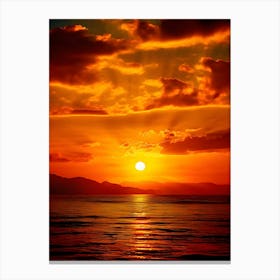 Sunset Over The Ocean 23 Canvas Print