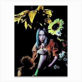 Sunflowers Billie Eilish Canvas Print