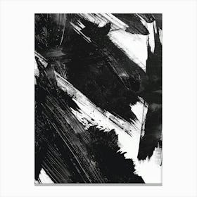 Abstract Black And White Painting 8 Canvas Print