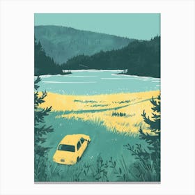 Car In The Grass Canvas Print