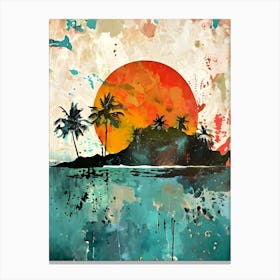 Sunset On The Island 1 Canvas Print