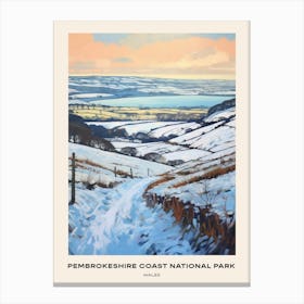 Pembrokeshire Coast National Park Wales 3 Poster Canvas Print