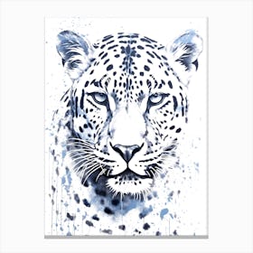 Watercolor Of A Leopard Canvas Print