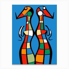 Seahorse Abstract Pop Art 3 Canvas Print
