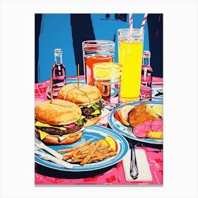 Pop Art American Diner 3 Canvas Print