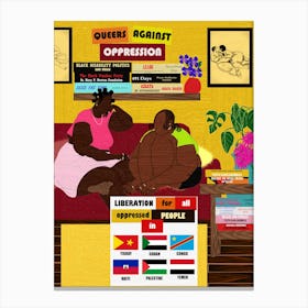 Queers Against Oppression (1) Canvas Print