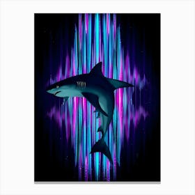 Shark In The Water Canvas Print