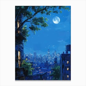 Cityscape At Night 2 Canvas Print