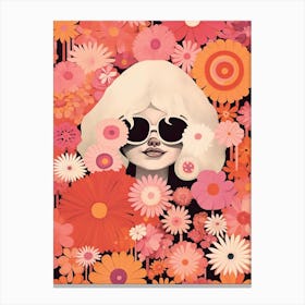 Flower Power Kitsch 2 Canvas Print