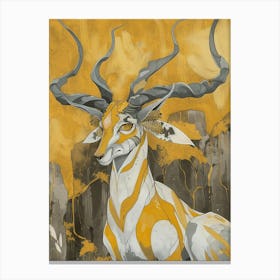 Antelope Precisionist Illustration 3 Canvas Print