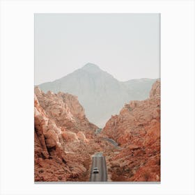 Highway Through Rocks Canvas Print