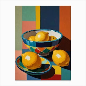 Lemons In A Bowl Canvas Print