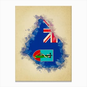 Montserrat Flag Vintage Canvas Print