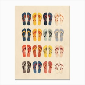 Flip Flops Mid Century 2 Canvas Print