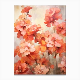 Fall Flower Painting Geranium 3 Canvas Print