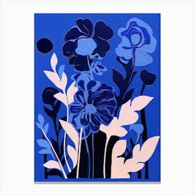 Blue Flower Illustration Hyacinth 1 Canvas Print