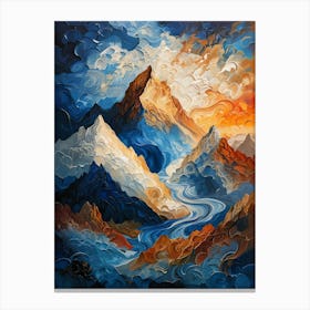 Mountain Landscape Painting 2 Canvas Print