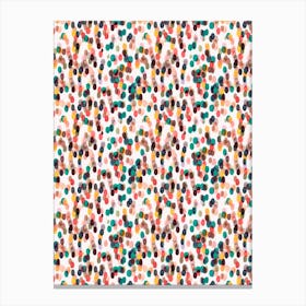 Relaxing Tropical Dots Canvas Print