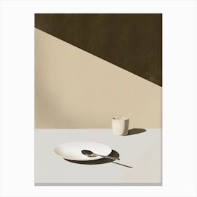 Plate On A Table Canvas Print