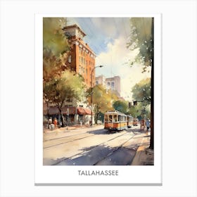 Tallahassee Watercolor 2travel Poster Canvas Print