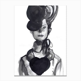 Dame Of Hearts Canvas Print